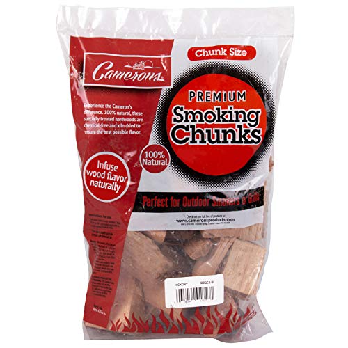 Camerons Products Smoking Wood Chunks (Pecan) ~5 pounds 420 cu in  Kiln Dried BBQ Large Cut Chips All Natural Barbecue Smoker Chunks for Smoking Meat